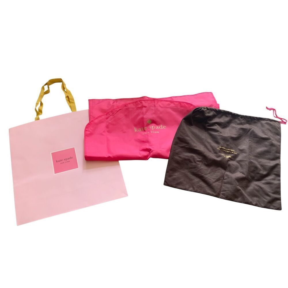 3 KATE SPADE Dust Bag Garment Cover Paper Logo Bag PINK LOT